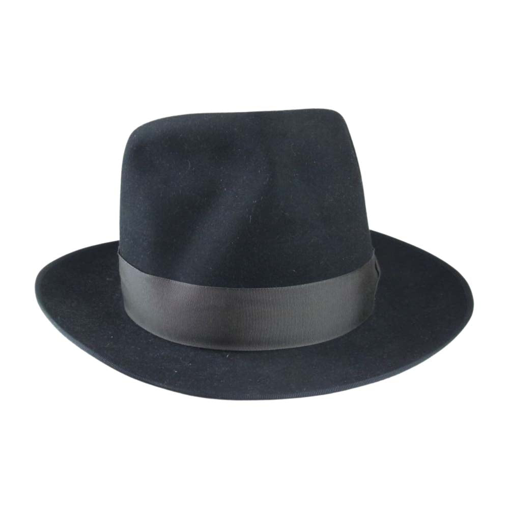 ファットハッター ビーバー ハット 中折れ 帽子 ブラック系 60【中古】