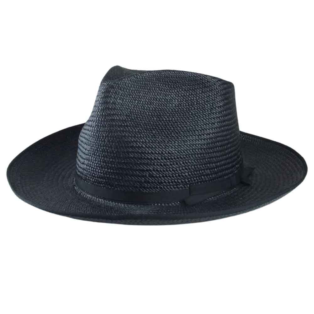 ファットハッター JOHNNY LOW ジョニー ロー パナマ ストロー ハット 帽子 ブラック系 60【中古】