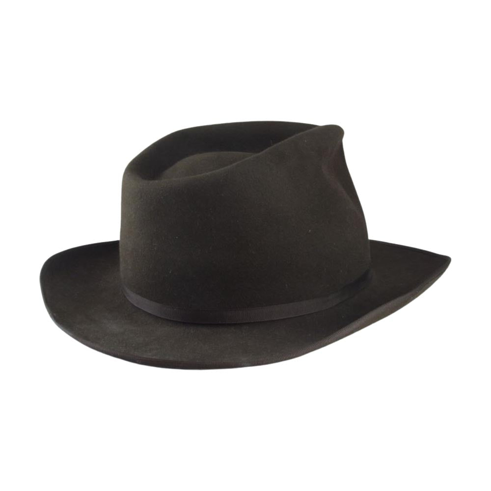 ファットハッター ビーバー ハット 中折れ 帽子 茶系 ブラウン系 60【中古】