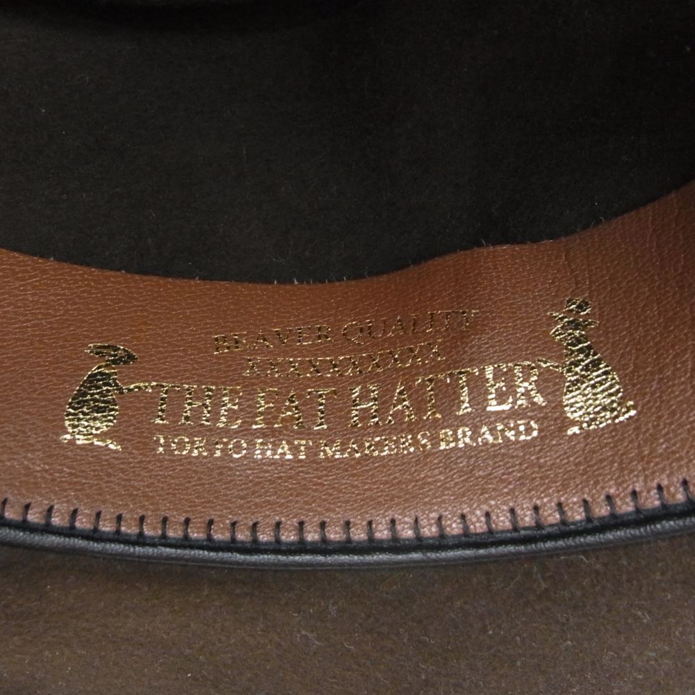ファットハッター ビーバー ハット 中折れ 帽子 茶系 ブラウン系 60【中古】