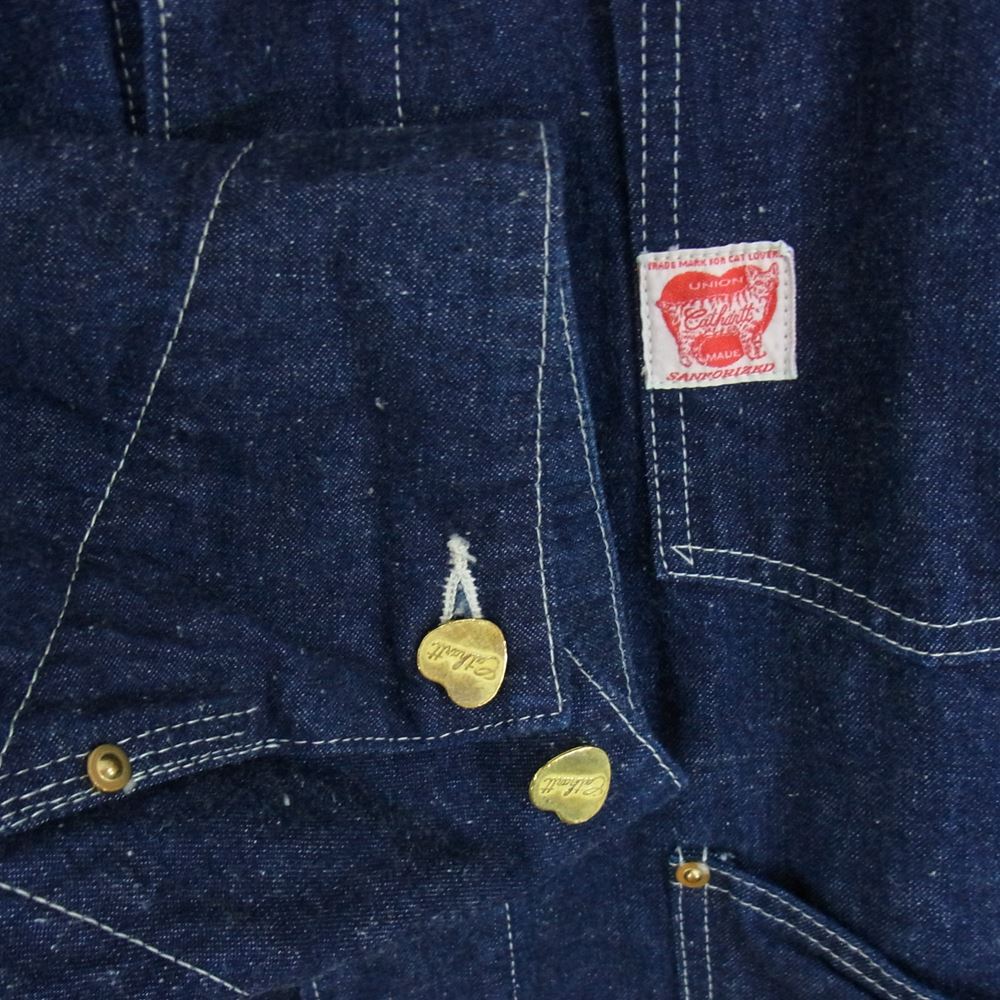 ティーシービージーンズ Stray Cathartt Chore Coat Duck ストレイ キャットハートチョアコート ダック カバーオール ジャケット インディゴブルー系 サイズ表記無【中古】