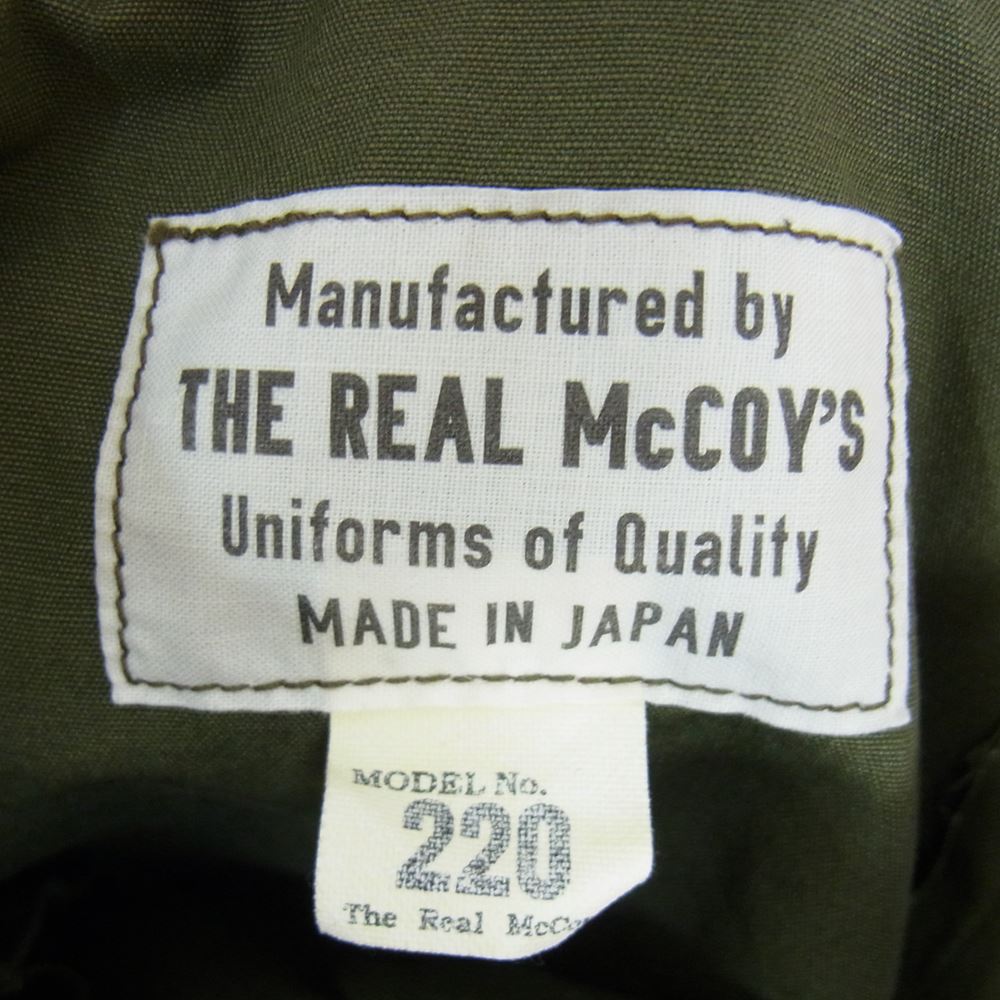 The REAL McCOY'S ザリアルマッコイズ MJ22006 OMBAT TROPICAL MODEL 220 ジャングル ファティーグ ジャケット カーキ系 XL【中古】