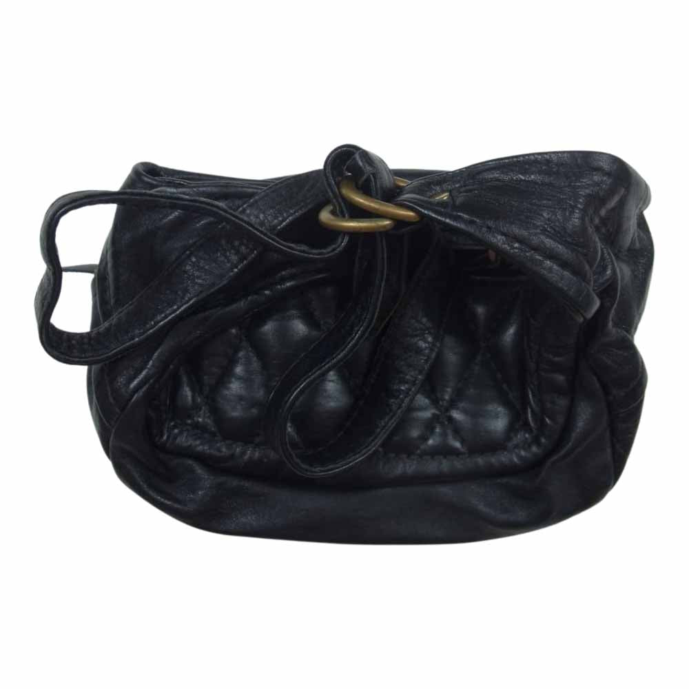 LANGLITZ LEATHERS ラングリッツレザーズ Horse Hide Inside Pocket Waist Bag ホースハイド インサイド ポケット ウエスト バッグ ブラック系【中古】