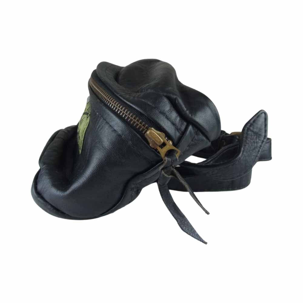 LANGLITZ LEATHERS ラングリッツレザーズ Horse Hide Inside Pocket Waist Bag ホースハイド インサイド ポケット ウエスト バッグ ブラック系【中古】