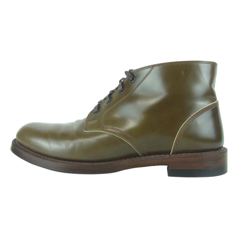 ジョン ロフグレン THE STEADFAST CHUKKA BOOTS SHINKI HIKAKU SHELL CORDOVAN OLIVE チャッカ ブーツ 新喜皮革 シェルコードバン カーキ系 オリーブ系 9.5D【中古】