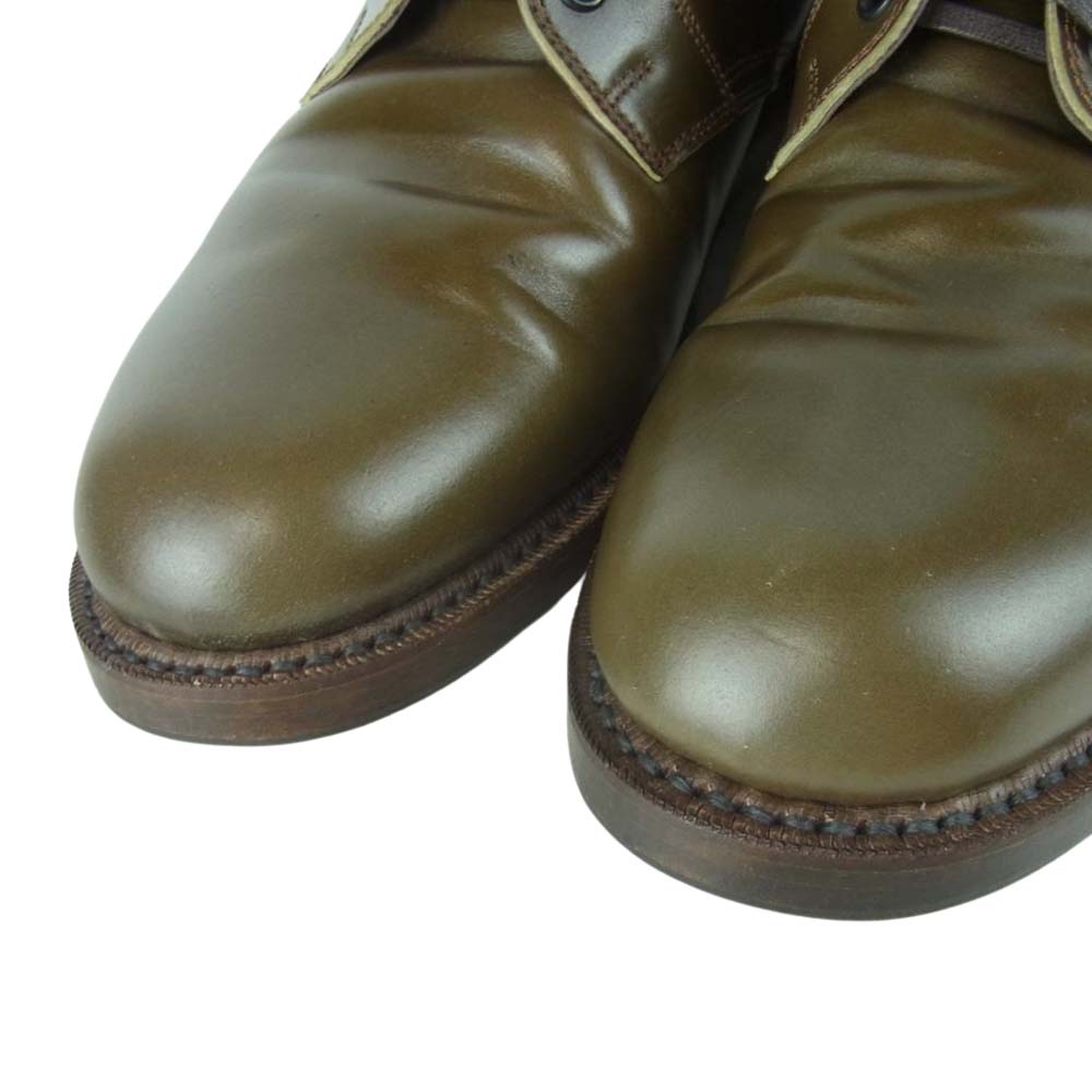 ジョン ロフグレン THE STEADFAST CHUKKA BOOTS SHINKI HIKAKU SHELL CORDOVAN OLIVE チャッカ ブーツ 新喜皮革 シェルコードバン カーキ系 オリーブ系 9.5D【中古】