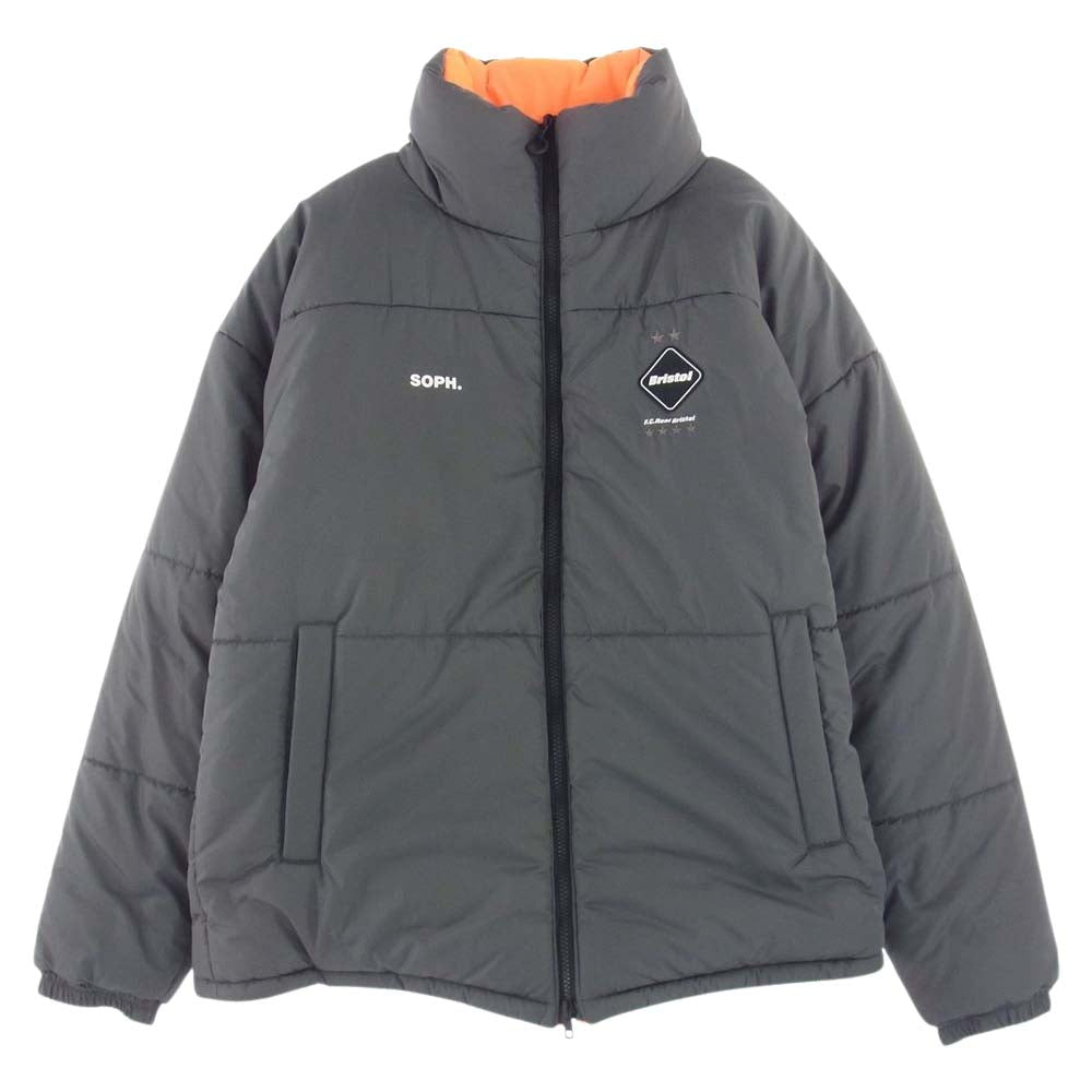 F.C.R.B. エフシーアールビー 19AW FCRB-192040 REVERSIBLE BIG EMBLEM PADDED BLOUSON MLB サンフランシスコ・ジャイアンツ リバーシブル ビッグ エンブレム パデッド ブルゾン グレー系 オレンジ系 XL【美品】【中古】