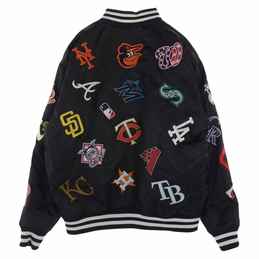 F.C.R.B. エフシーアールビー MM23-SF-1F12 FANATICS MLB TOUR ALL TEAM REVERSIBLE JK チーム ワッペン リバーシブル スタジャン ジャケット ブラック系 L【美品】【中古】