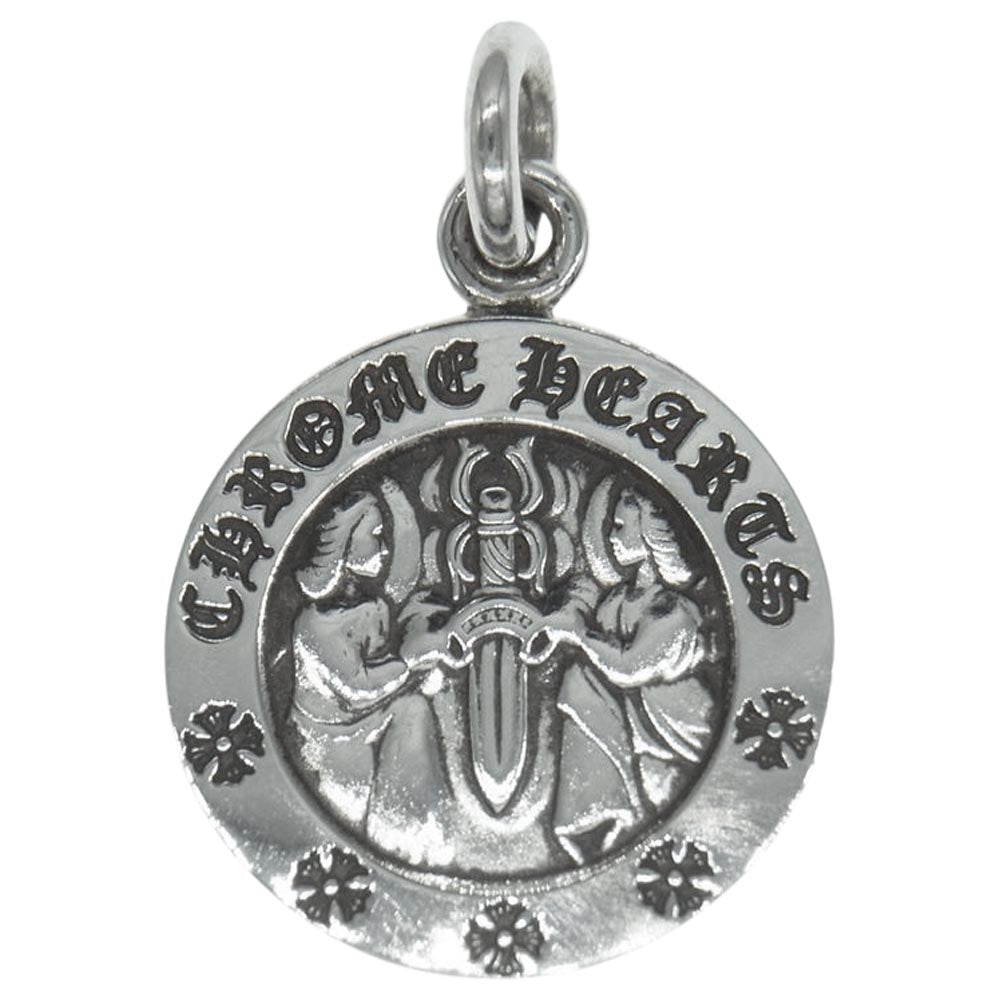 CHROME HEARTS クロムハーツ（原本無） 2023年ユナイテッドアローズレシート付属 CHRM ANGL MDL V2 エンジェルメダル チャーム ペンダントトップ シルバー系【中古】