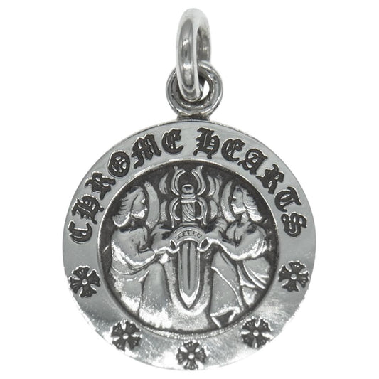 CHROME HEARTS クロムハーツ（原本無） 2023年ユナイテッドアローズレシート付属 CHRM ANGL MDL V2 エンジェルメダル チャーム ペンダントトップ シルバー系【中古】