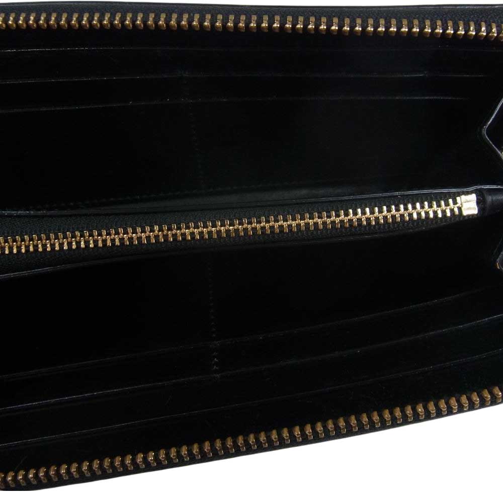 COCOMEISTER ココマイスター ラウンドジップ ファスナー レザー ロングウォレット ブラック系【中古】