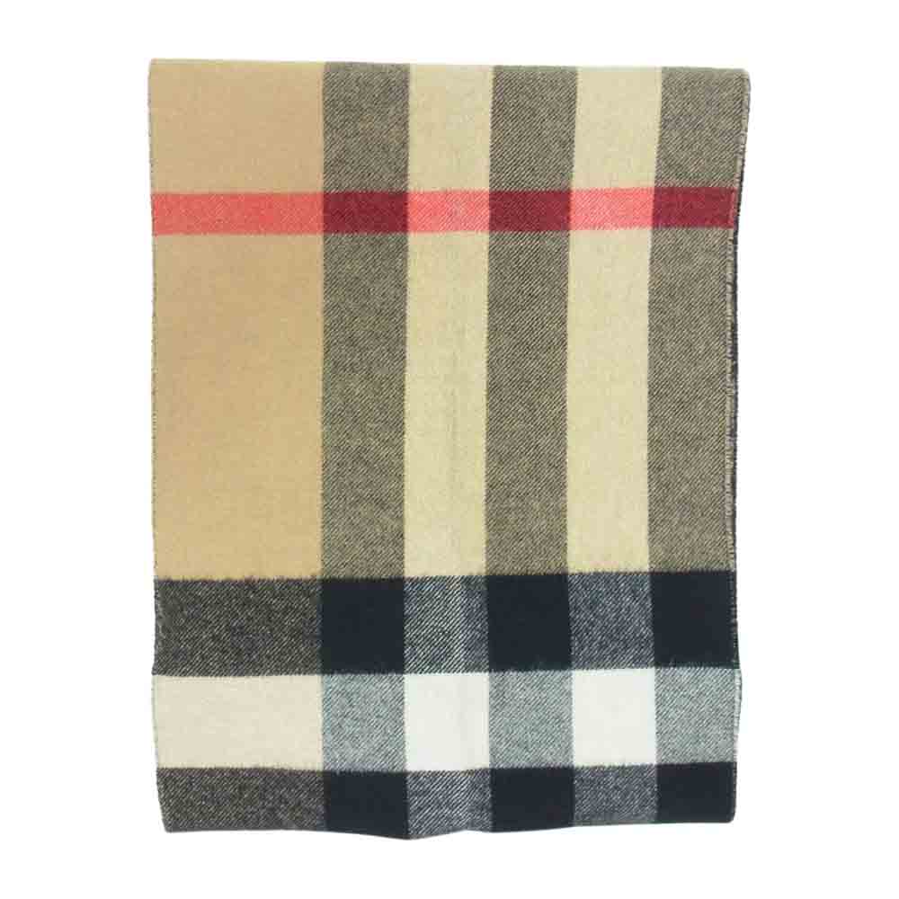 BURBERRY バーバリー 8015549 HALF MEGA CHECKED SCARF TBロゴ リバーシブル ハーフ メガ ノバチェック スカーフ ストール マフラー ブラウン系【中古】