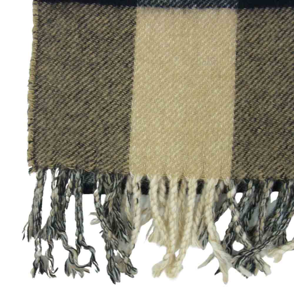 BURBERRY バーバリー 8015549 HALF MEGA CHECKED SCARF TBロゴ リバーシブル ハーフ メガ ノバチェック スカーフ ストール マフラー ブラウン系【中古】