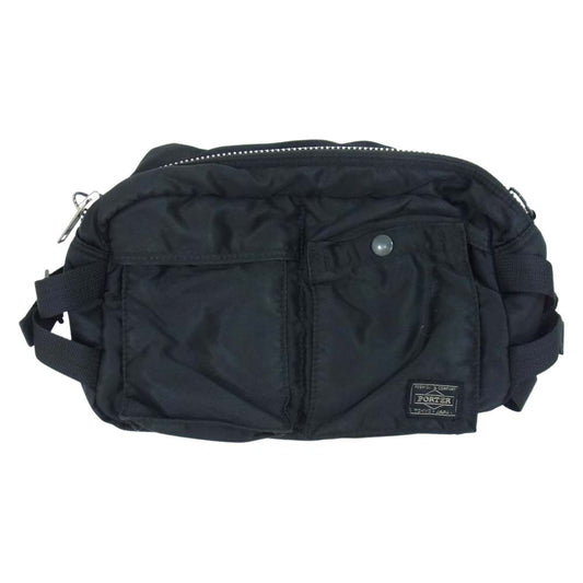 PORTER ポーター TANKER WAIST BAG タンカー ウエストポーチ  ブラック系【中古】