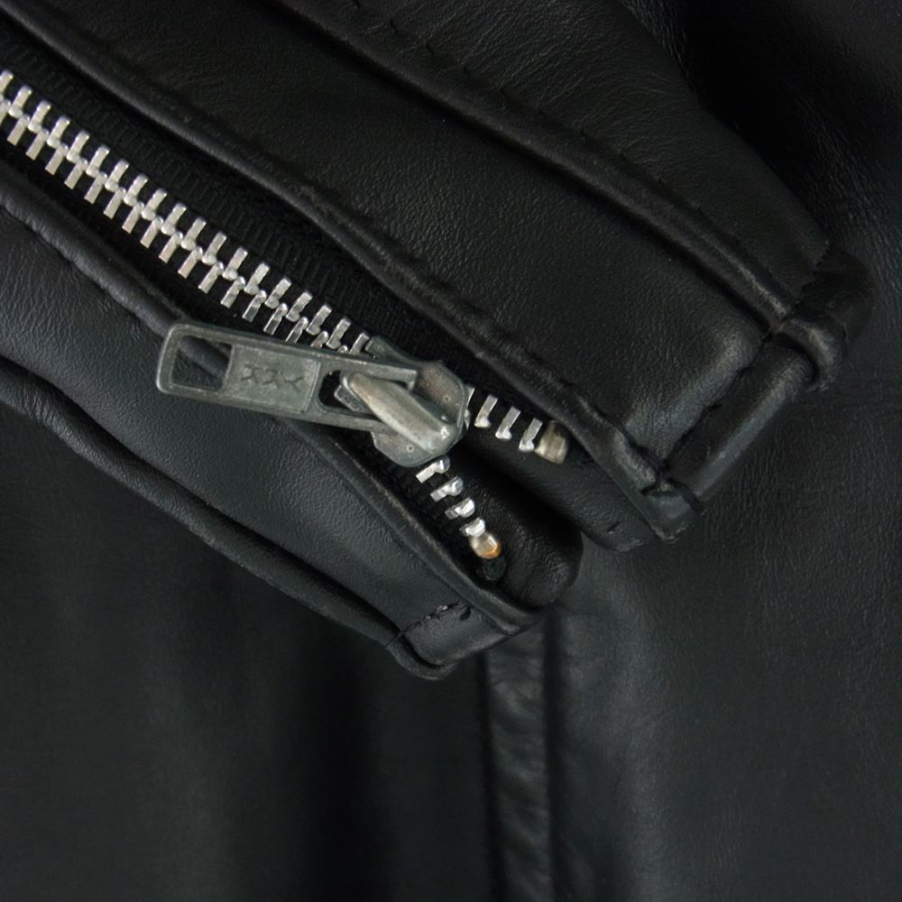 schott ショット 641E USA製 ボアライナー付属 シングル ライダース レザージャケット ブラック系 34【中古】