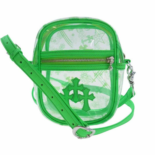 CHROME HEARTS クロムハーツ（原本無） TAKA MINI VINYL タカミニ PVC素材 クロスパッチ ビニール クリア ショルダーバッグ ライトグリーン系 クリア系【美品】【中古】