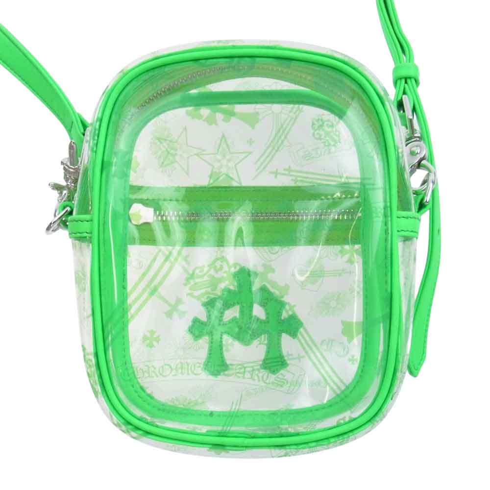CHROME HEARTS クロムハーツ（原本無） TAKA MINI VINYL タカミニ PVC素材 クロスパッチ ビニール クリア ショルダーバッグ ライトグリーン系 クリア系【美品】【中古】