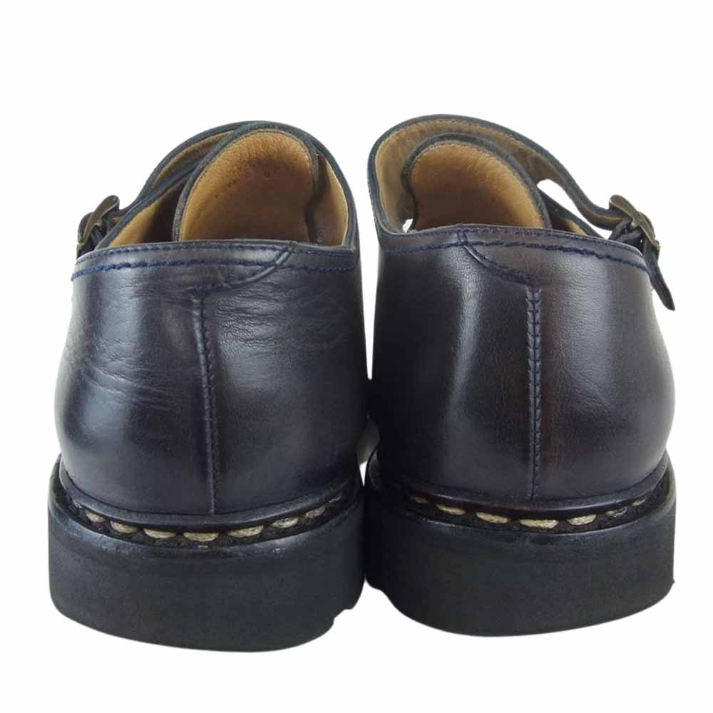Paraboot パラブーツ 8398 WILLAM ウィリアム ダブルモンク ストラップ ドレスシューズ ダークネイビー系 8【中古】