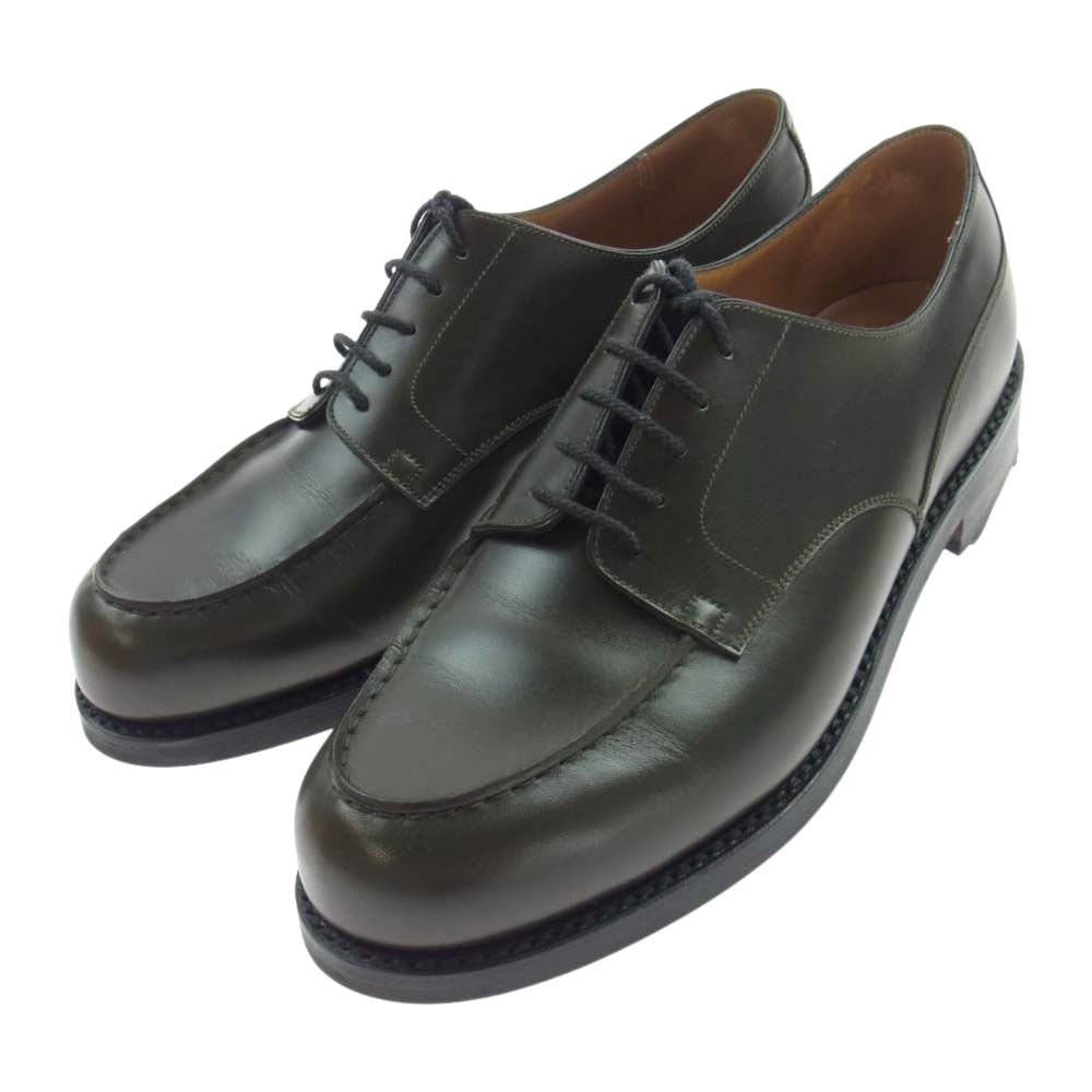 J.M WESTON ジェイエムウエストン GOLF ゴルフ Uチップ レザー ドレスシューズ モスグリーン系 7E【中古】