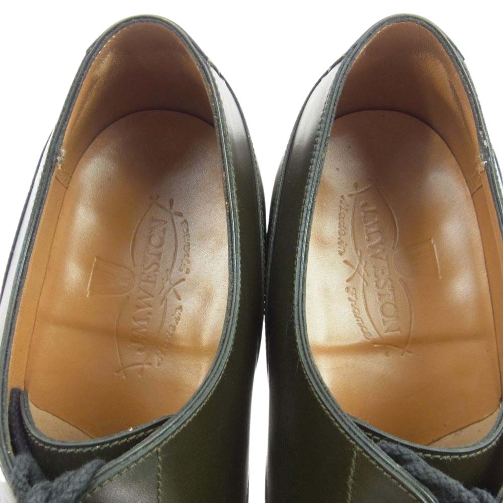 J.M WESTON ジェイエムウエストン GOLF ゴルフ Uチップ レザー ドレスシューズ モスグリーン系 7E【中古】
