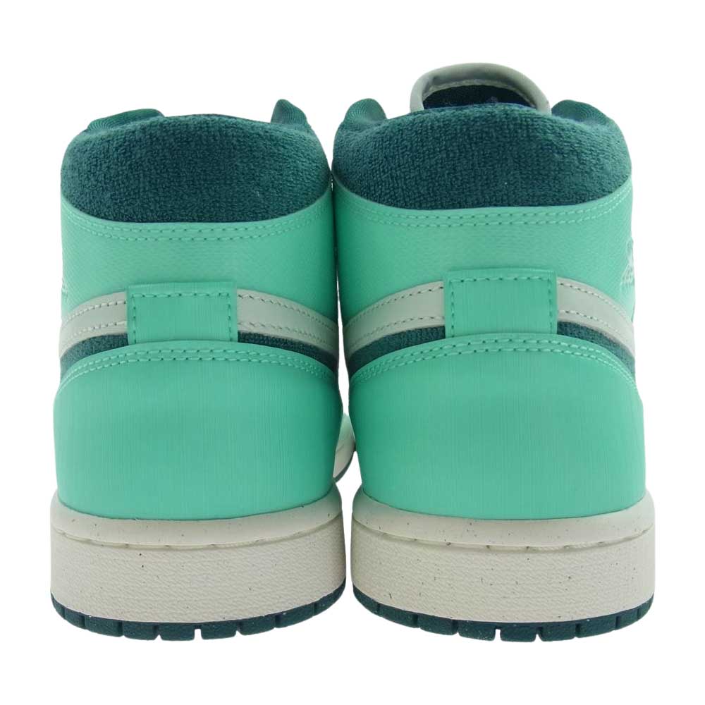 NIKE AIR JORDAN ナイキ ジョーダン DZ3745-300 WMNS Air Jordan 1 Mid SE Bleached Turquoise ウィメンズ ミッド SE ブリーチドターコイズ ハイカットスニーカー ライトグリーン系 26.5cm【極上美品】【中古】