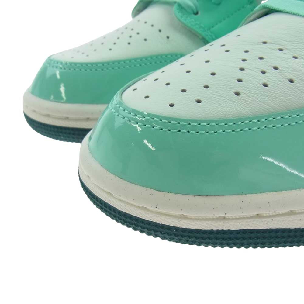 NIKE AIR JORDAN ナイキ ジョーダン DZ3745-300 WMNS Air Jordan 1 Mid SE Bleached Turquoise ウィメンズ ミッド SE ブリーチドターコイズ ハイカットスニーカー ライトグリーン系 26.5cm【極上美品】【中古】