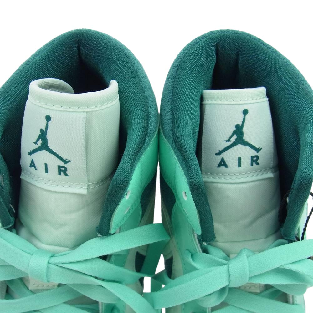 NIKE AIR JORDAN ナイキ ジョーダン DZ3745-300 WMNS Air Jordan 1 Mid SE Bleached Turquoise ウィメンズ ミッド SE ブリーチドターコイズ ハイカットスニーカー ライトグリーン系 26.5cm【極上美品】【中古】