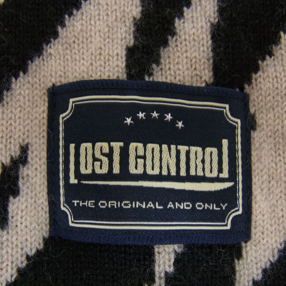 LOST CONTROL ロストコントロール Jacquard Neck Warmer ジャガード ネック ウォーマー ブラック系【中古】