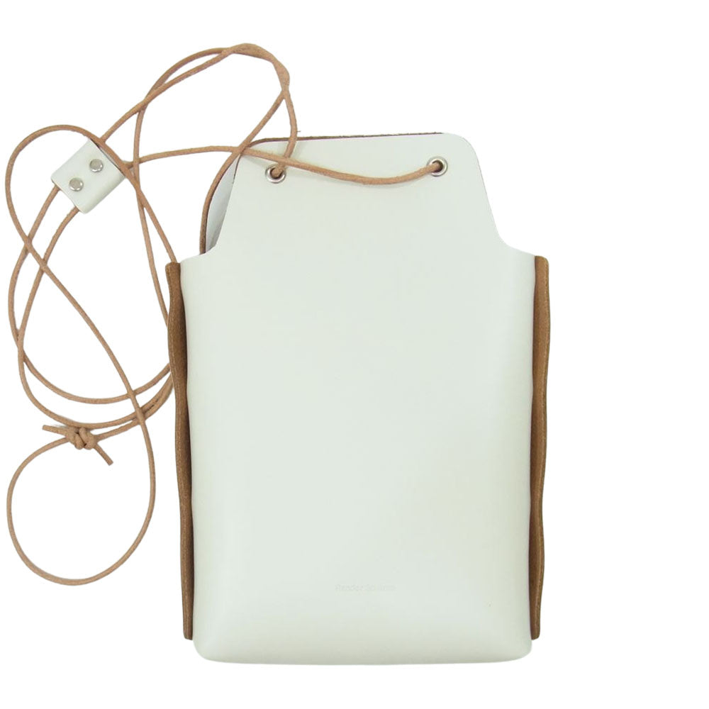 Hender Scheme エンダースキーマ 23-092-310-1081 Assemble Neck Pouch L ネックポーチ レザー ショルダーバッグ ホワイト系【美品】【中古】 Hender Scheme エンダースキーマ 23-092-310-1081 Assemble Neck