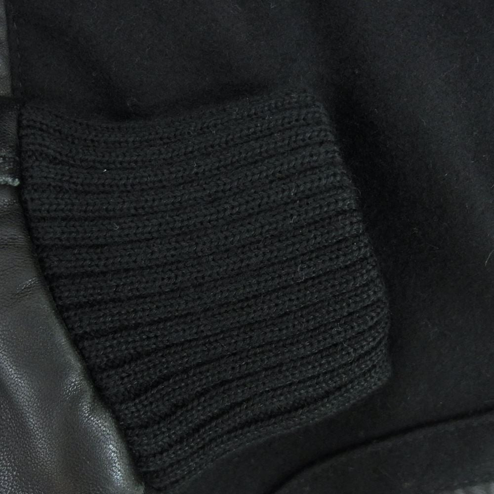 DUVETICA デュベティカ 国内正規品 POLINICE ポリニーチェ ドンキーカラー 袖レザー切替 スタジャン スタジアム ダウンジャケット  ブラック系 L【中古】