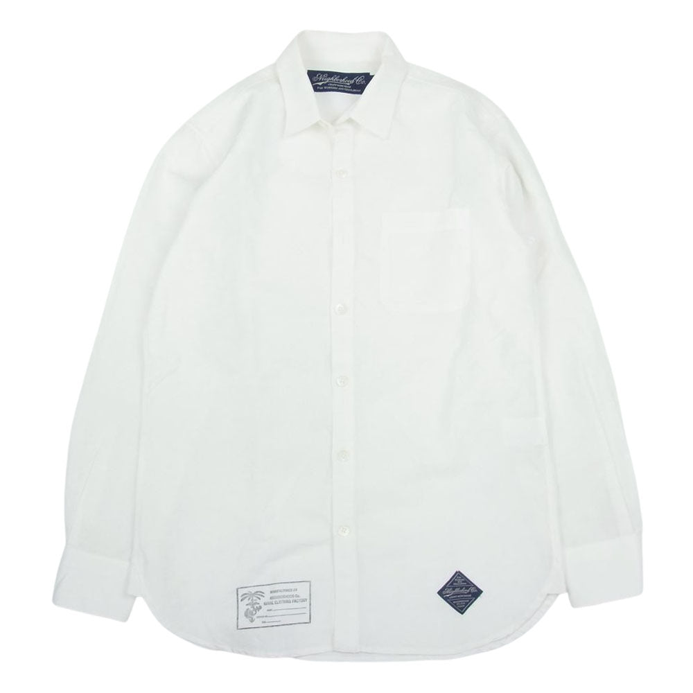 NEIGHBORHOOD ネイバーフッド 16SS 161TSNH-SHM05  PLAIN CL SHIRT LS コットン 長袖 シャツ ホワイト系 S【中古】