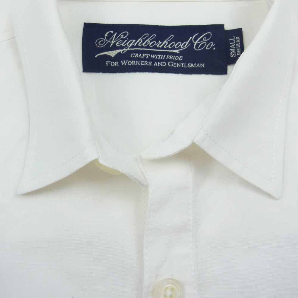 NEIGHBORHOOD ネイバーフッド 16SS 161TSNH-SHM05  PLAIN CL SHIRT LS コットン 長袖 シャツ ホワイト系 S【中古】
