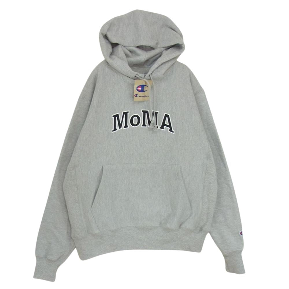 Champion チャンピオン CS3051950 MoMa限定 Champion Hoodie チャンピオン フード パーカー グレー系 XL【美品】【中古】