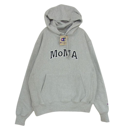 Champion チャンピオン CS3051950 MoMa限定 Champion Hoodie チャンピオン フード パーカー グレー系 XL【美品】【中古】