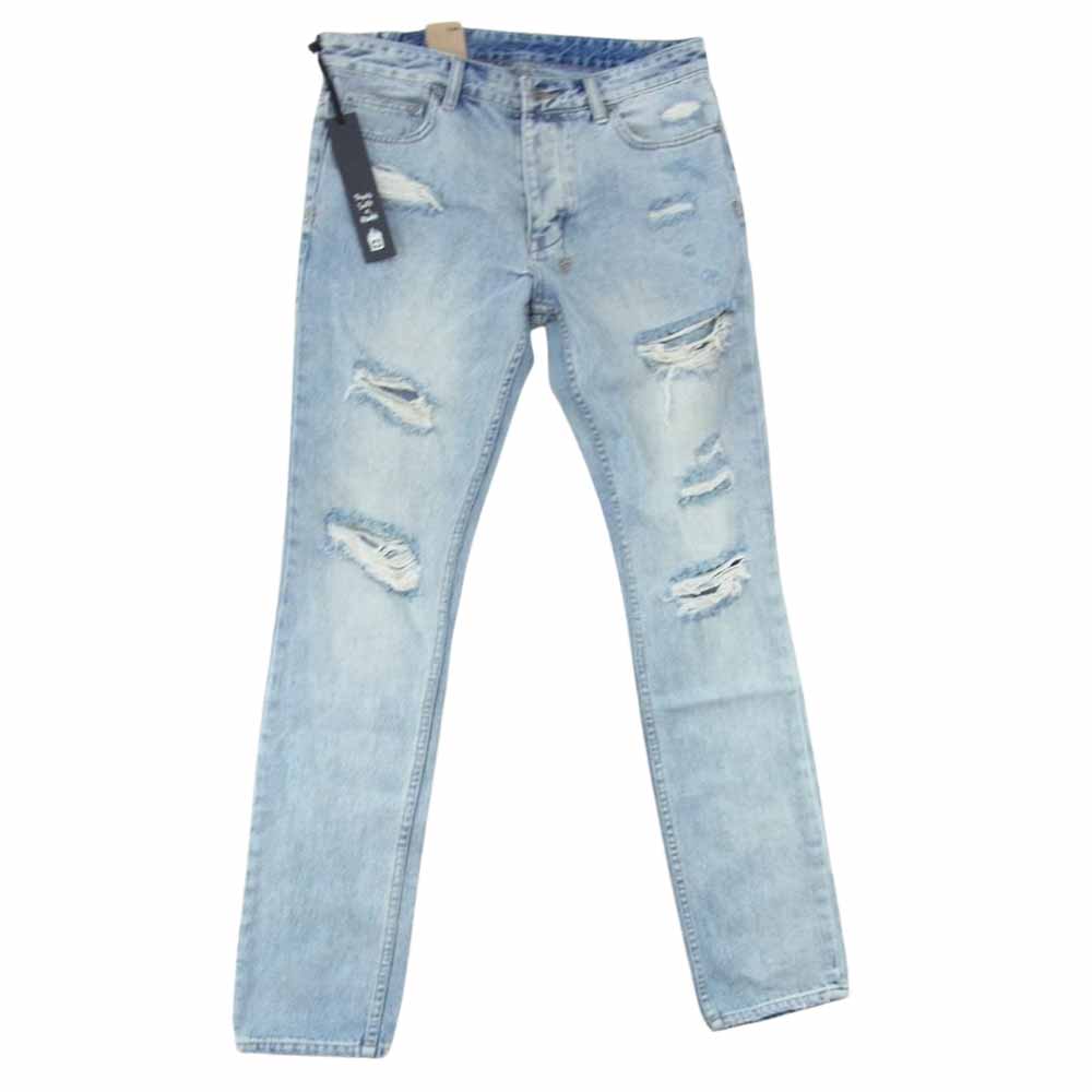 スビ KS5000001350 Kith Ksubi Travis Scott Chitch Denim トラヴィススコット ダメージ加工 デニム インディゴブルー系 32【極上美品】【中古】