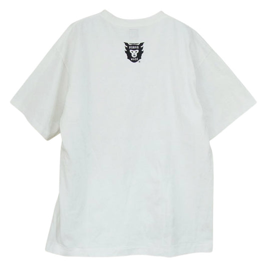 HUMAN MADE ヒューマンメイド ハート ロゴ 半袖 Tシャツ ホワイト系 L【中古】