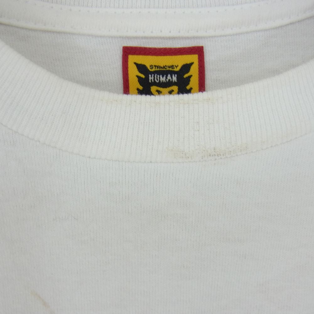 HUMAN MADE ヒューマンメイド ハート ロゴ 半袖 Tシャツ ホワイト系 L【中古】