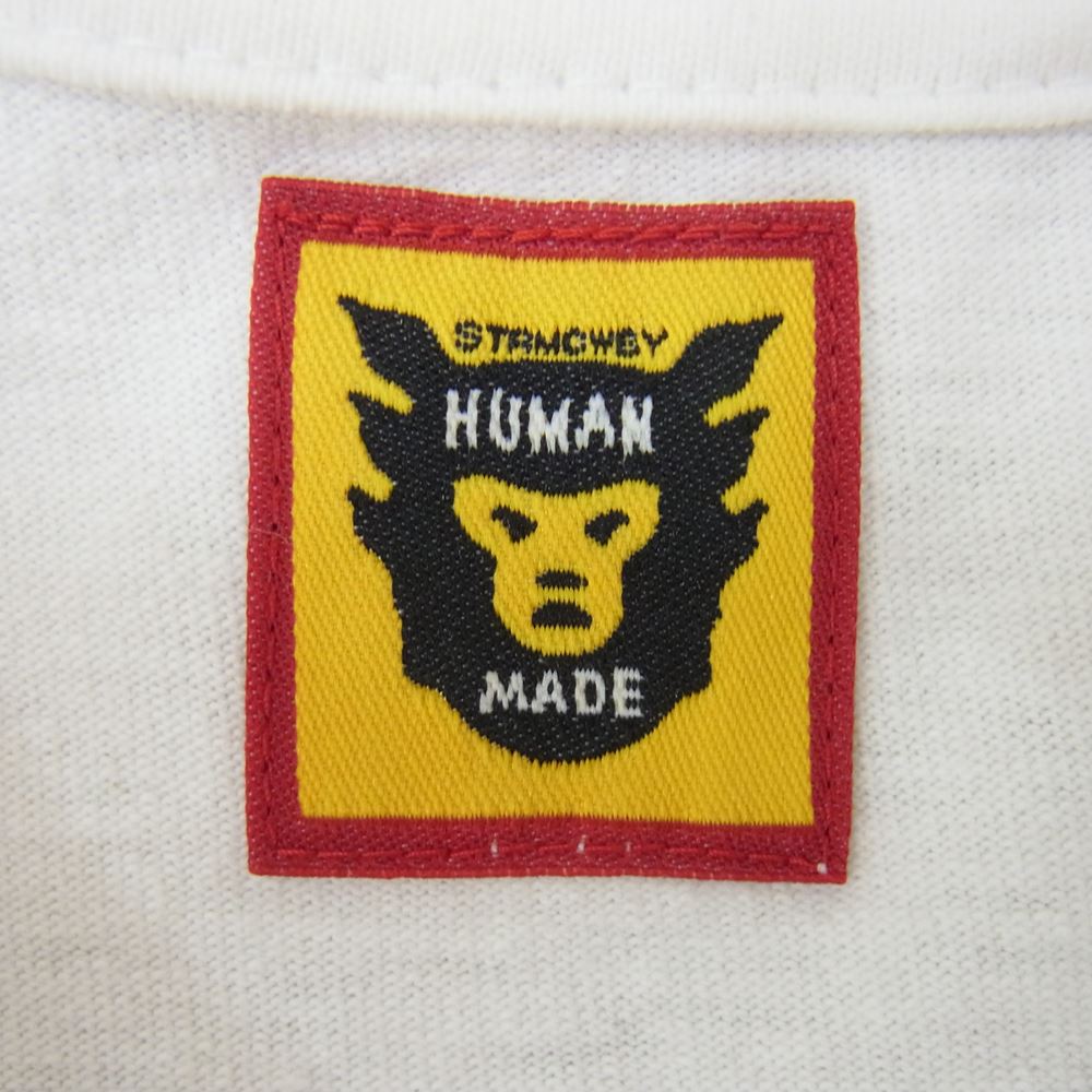 HUMAN MADE ヒューマンメイド ハート ロゴ 半袖 Tシャツ ホワイト系 L【中古】
