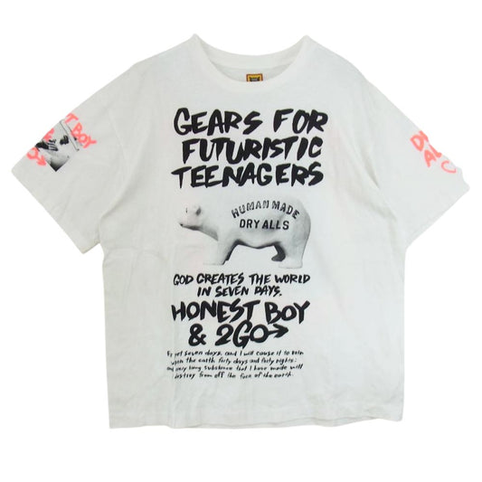 HUMAN MADE ヒューマンメイド 18SS × STUDIO SEVEN スタジオセブン NEW T-SHIRT 半袖 Tシャツ ホワイト系 L【中古】