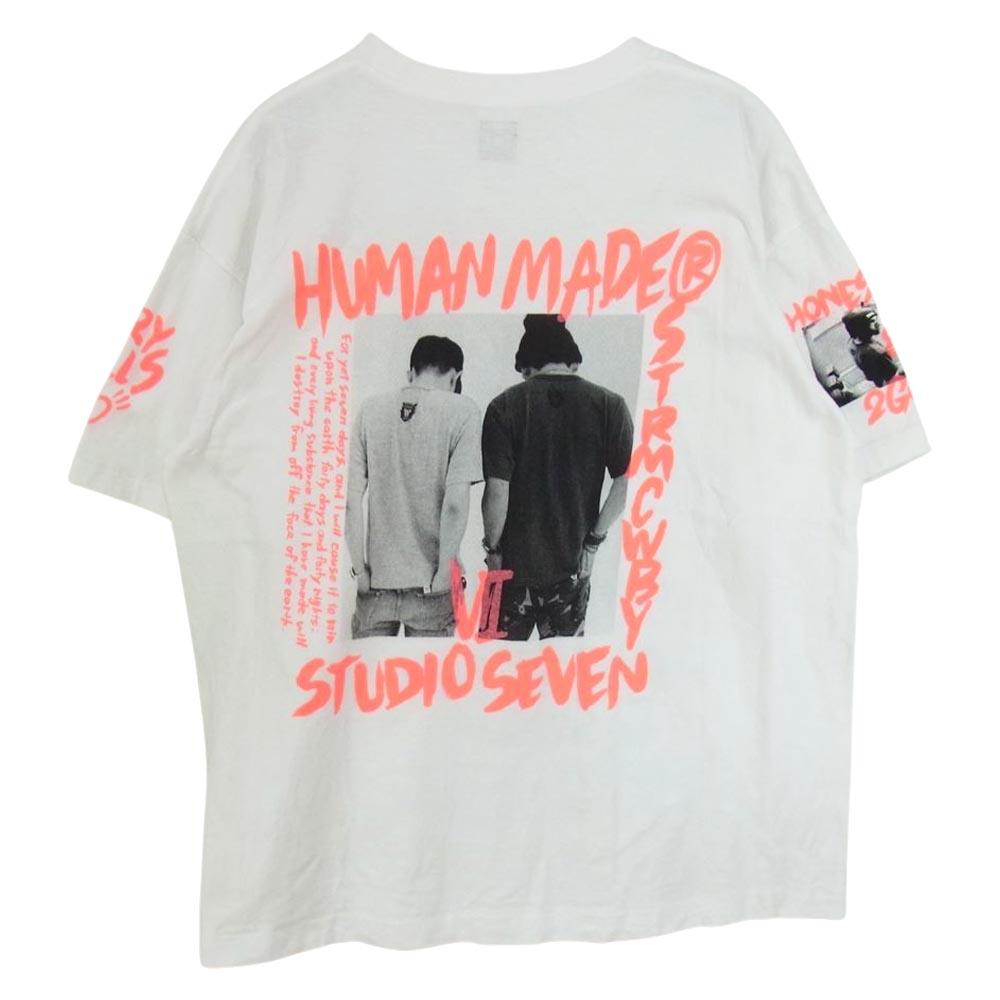 HUMAN MADE ヒューマンメイド 18SS × STUDIO SEVEN スタジオセブン NEW T-SHIRT 半袖 Tシャツ ホワイト系 L【中古】