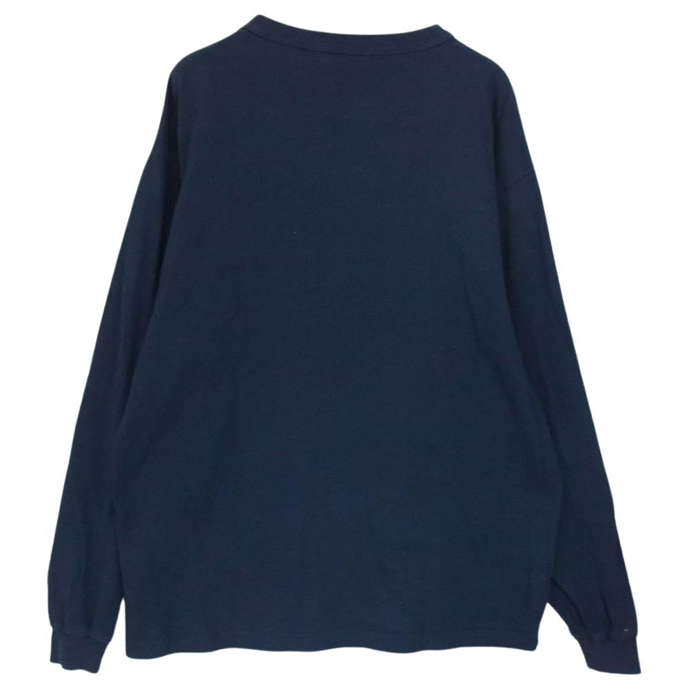 WTAPS ダブルタップス 21SS  C8-T410 × Champion チャンピオン ロングスリーブ カットソー Tシャツ 長袖 ネイビー系 M【中古】