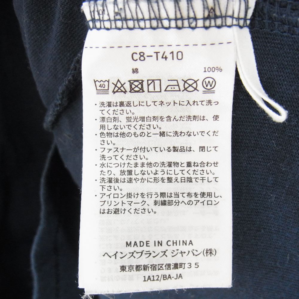 WTAPS ダブルタップス 21SS  C8-T410 × Champion チャンピオン ロングスリーブ カットソー Tシャツ 長袖 ネイビー系 M【中古】