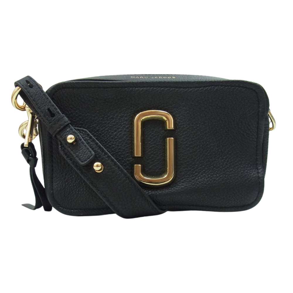 MARC JACOBS マークジェイコブス The Softshot ソフトショット レザー ショルダーバッグ  ブラック系【中古】