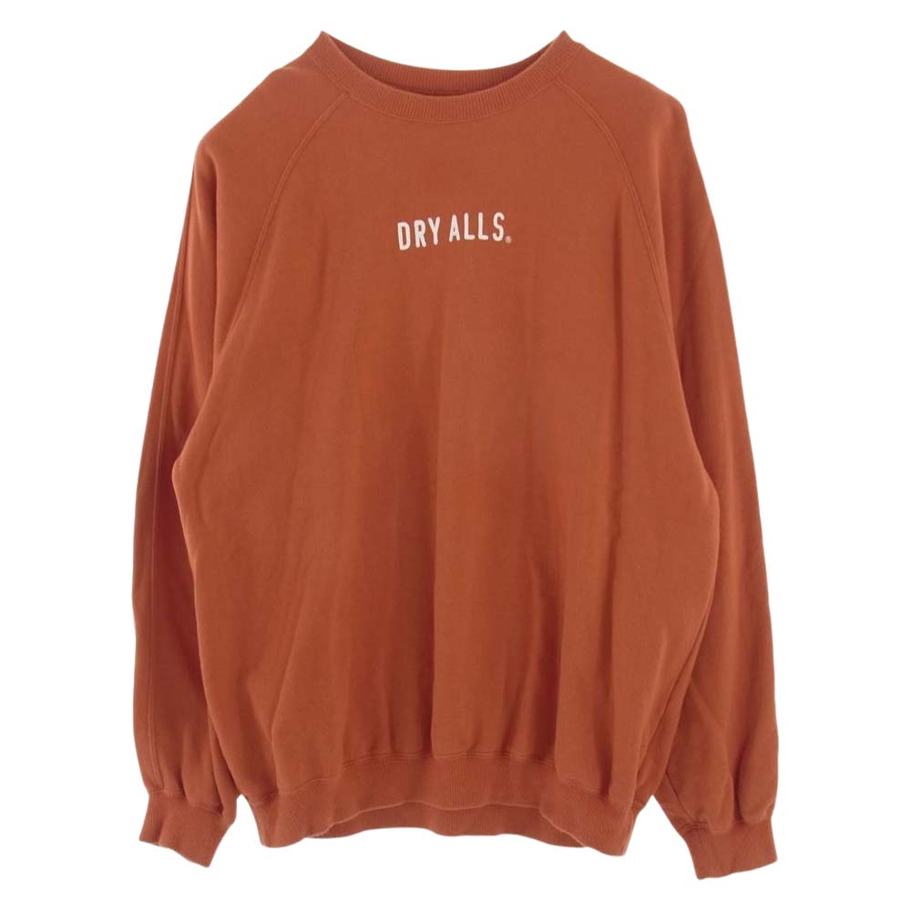 HUMAN MADE ヒューマンメイド DRY ALLS バックロゴ クルーネック スウェット オレンジ系 L【中古】