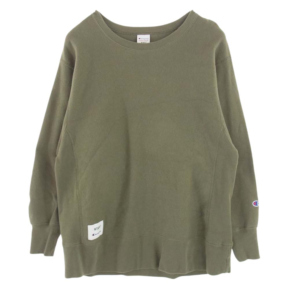 WTAPS ダブルタップス 21AW C8-T016 × Champion チャンピオン CREW REVERSE WEAVE リバースウィーブ アカデミー クルーネック スウェット M【中古】
