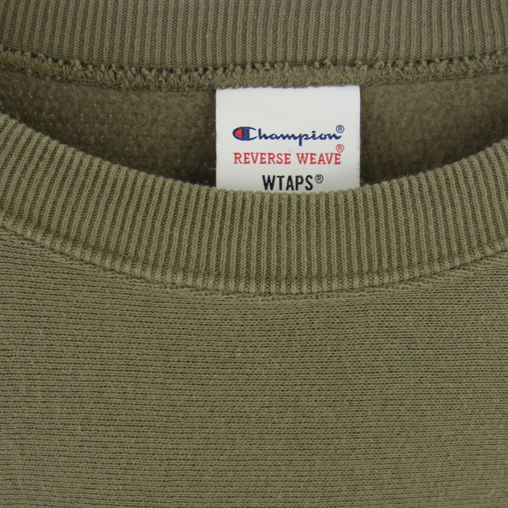 WTAPS ダブルタップス 21AW C8-T016 × Champion チャンピオン CREW REVERSE WEAVE リバースウィーブ アカデミー クルーネック スウェット M【中古】