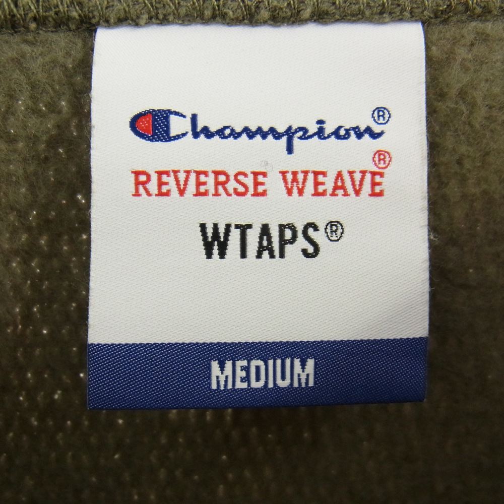 WTAPS ダブルタップス 21AW C8-T016 × Champion チャンピオン CREW REVERSE WEAVE リバースウィーブ アカデミー クルーネック スウェット M【中古】