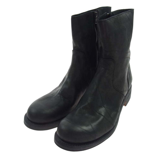 ISAMUKATAYAMA BACKLASH イサムカタヤマバックラッシュ 500-15 ジャパンショルダー製品染め レザー サイドジップ ブーツ ブラック系 28cm【極上美品】【中古】