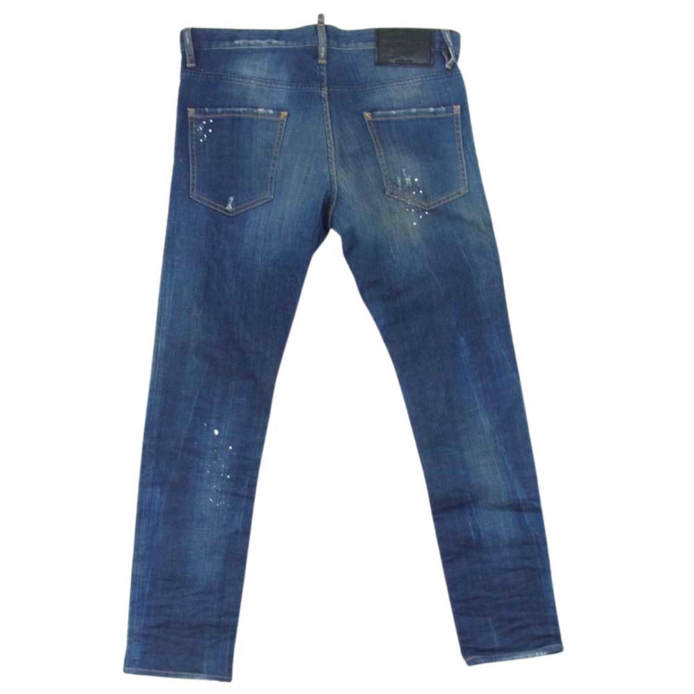 DSQUARED2 ディースクエアード S74LA0831 S30342 国内正規品 COOL GUY JEANS クールガイ ジーンズ デニム パンツ インディゴブルー系 50【新古品】【未使用】【中古】