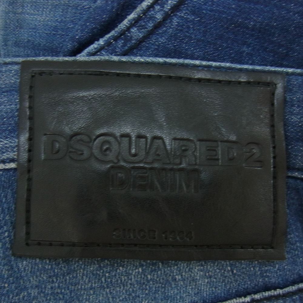 DSQUARED2 ディースクエアード S74LA0831 S30342 国内正規品 COOL GUY JEANS クールガイ ジーンズ デニム パンツ インディゴブルー系 50【新古品】【未使用】【中古】